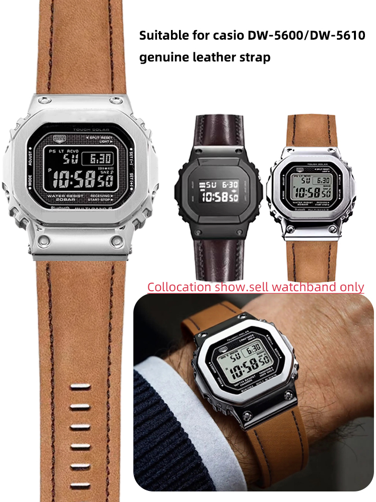 Casio Watch G-Shock Dw-5600 - DW-5600 Matte Retro Kulit Asli Tali