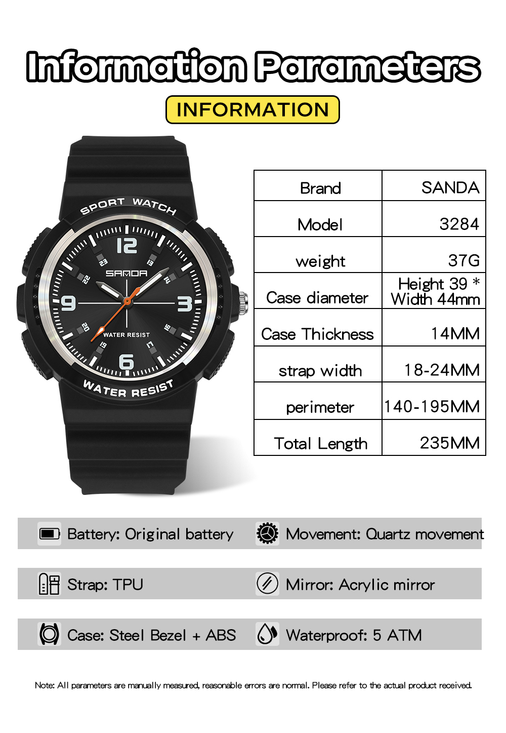 SANDA New 3284 Jam Tangan Quar - Rubber Strap Diver ulasan dan harga
