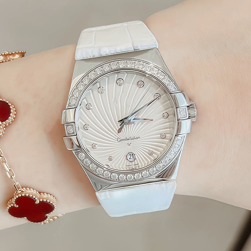 Tali Jam Tangan Kulit Melengku - Omega Watch Constellation ulasan dan harga