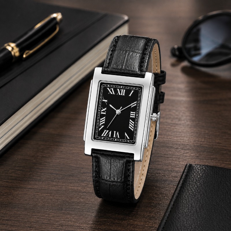 Jam Tangan Analog Quartz Pria  - Leather Watch Band Men ulasan dan harga