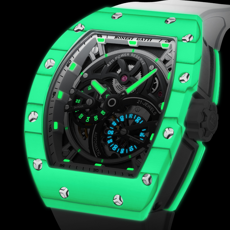Jam Tangan Mekanik Pria BONEST - Rubber Strap Diver ulasan dan harga