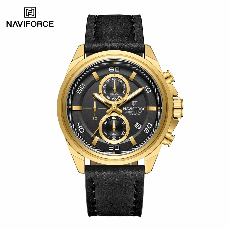 NAVIFORCE Jam Tangan Tangan Ta - Leather Watch Band Men ulasan dan harga